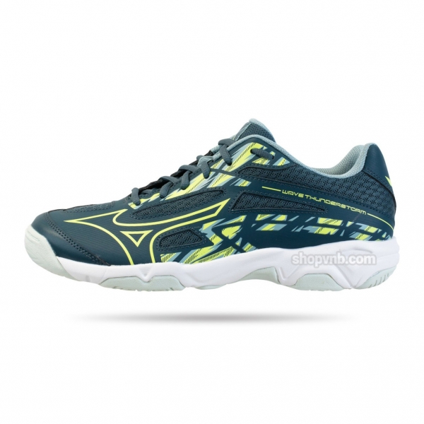 Giày Cầu Lông Mizuno Thunderstorm - Xanh Chính Hãng